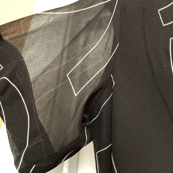 CALVIN KLEIN - 🎉HP🎉 NWT - L Sz 6 Short Sleeve Logo Maxi Illusion Shirtdress - Picture 7 of 16